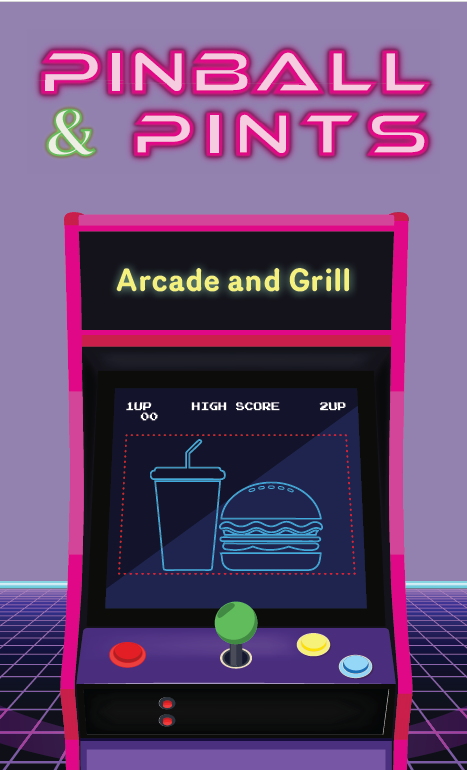 90s themed arcade menu