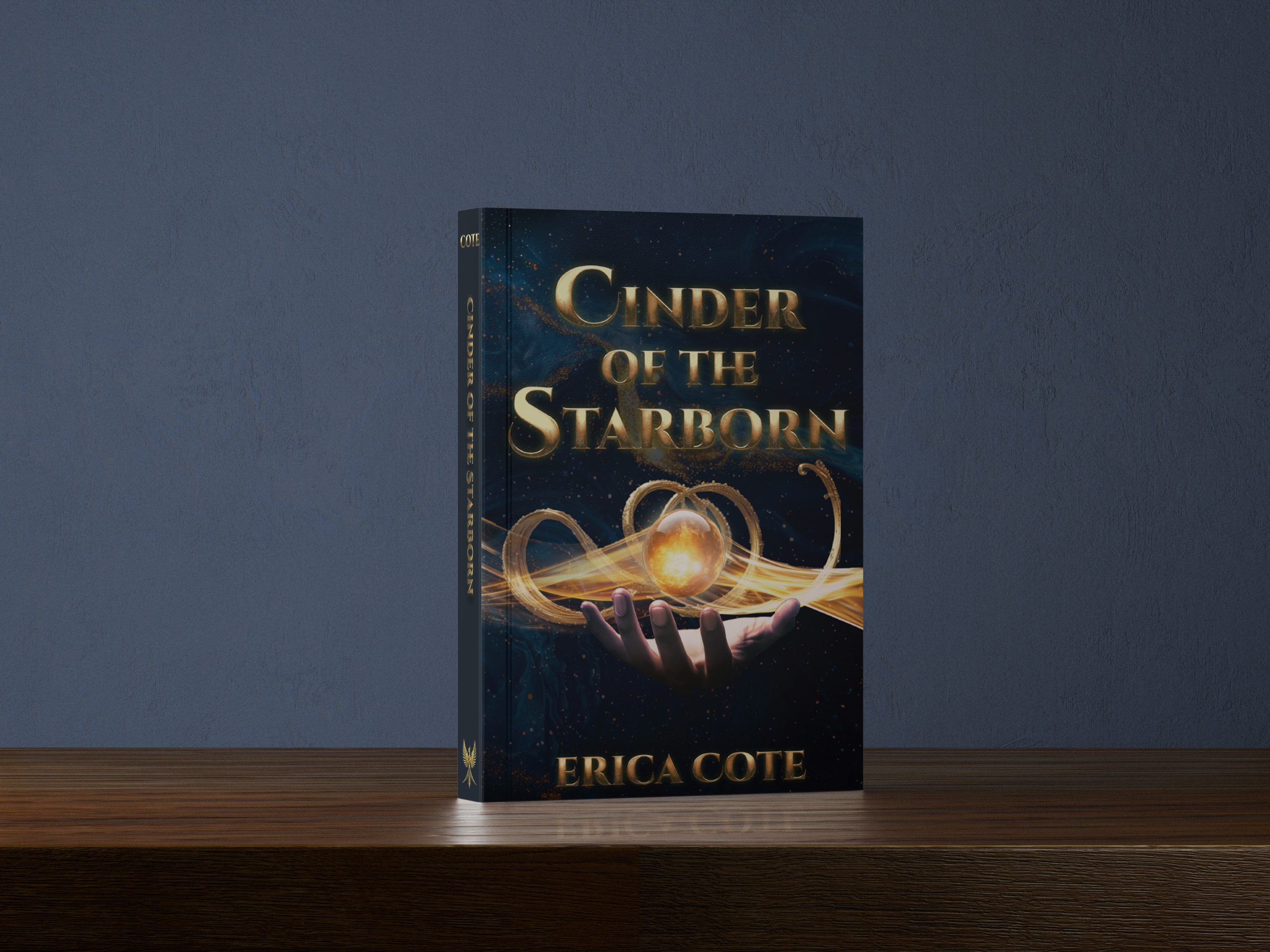 Book mockup of cinder of the starborn